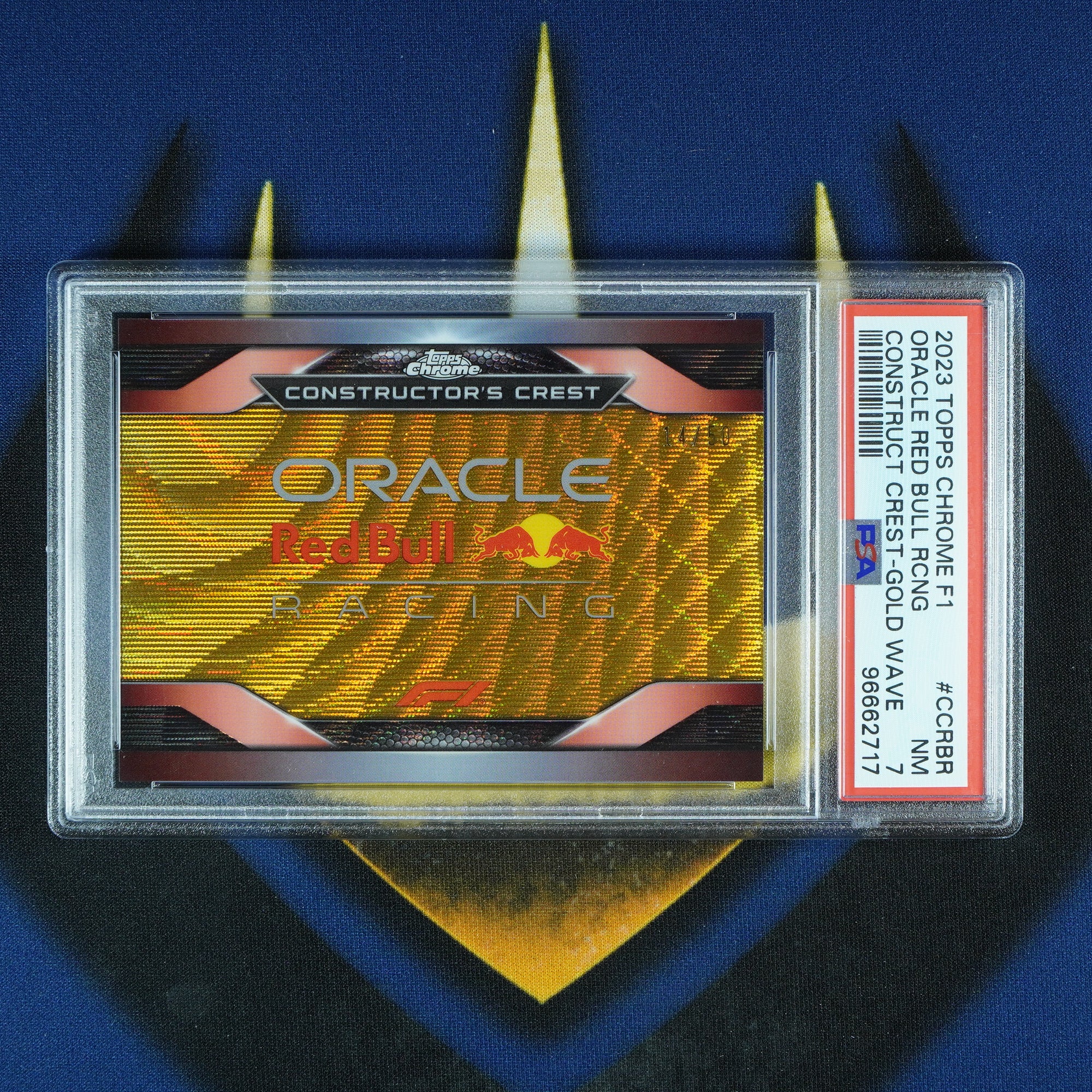 Red Bull Racing 2023 Topps Chrome Gold Wave /50 [PSA 7]