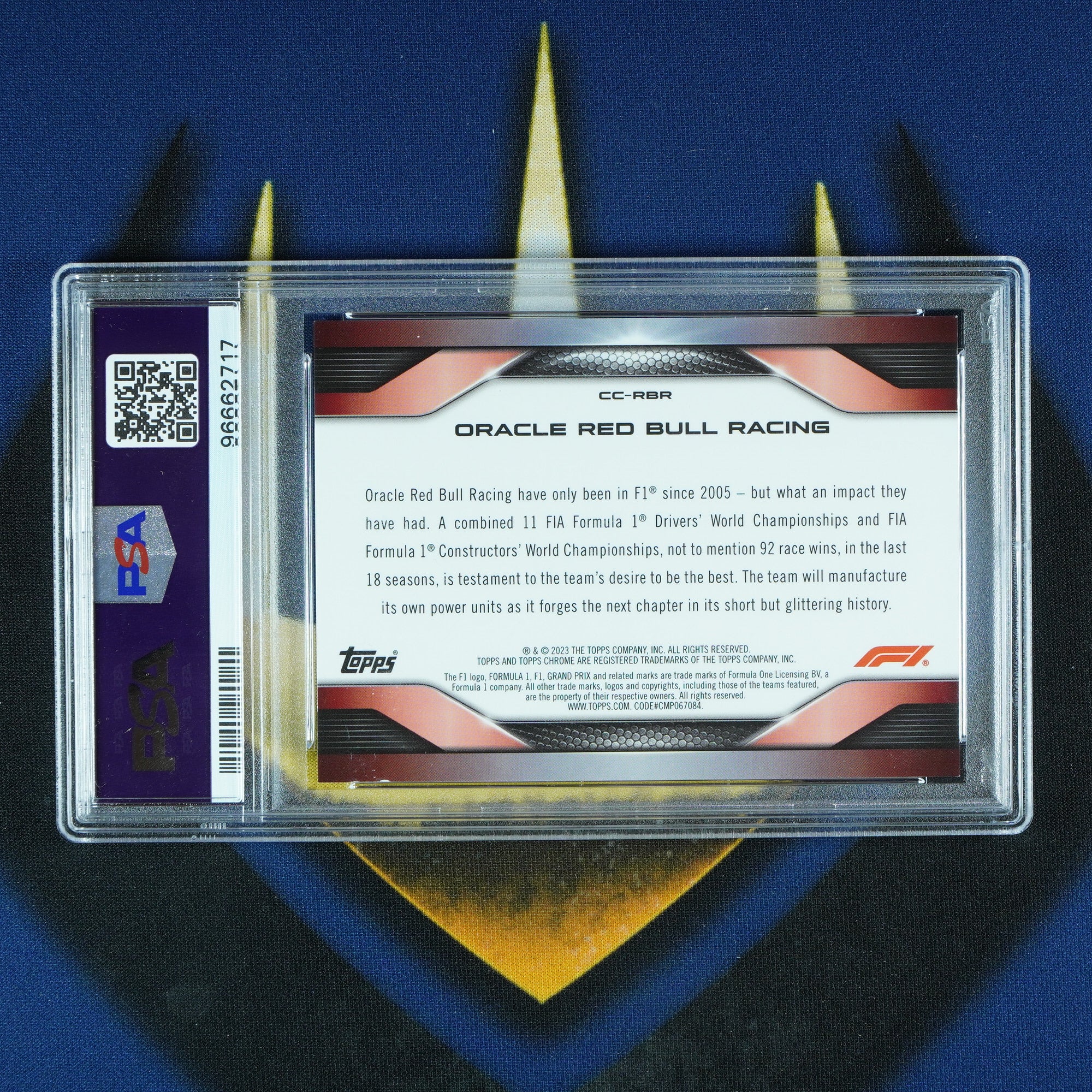Red Bull Racing 2023 Topps Chrome Gold Wave /50 [PSA 7]