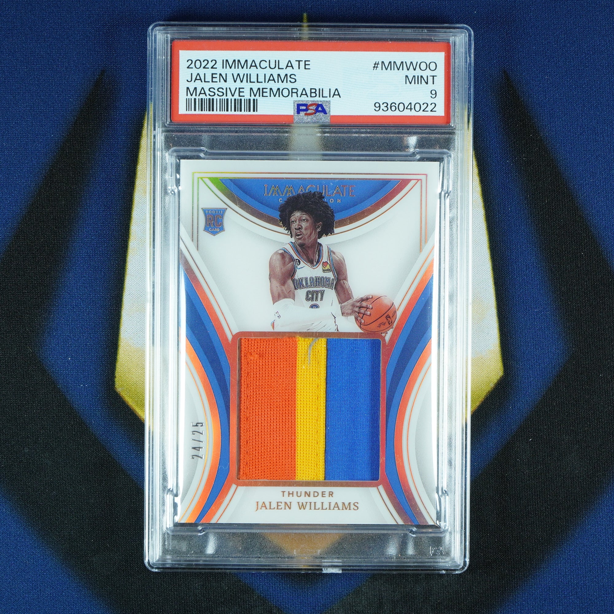 Jalen Williams 2022-23 Panini Immaculate Massive Memorabilia Jumbo Patch /25 [PSA 9]