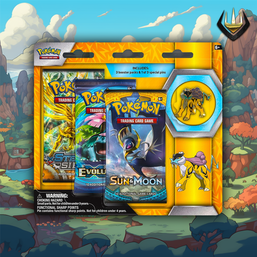 Legends Of Johto Pokémon Blister Collectors Pin Pack [3 Packs] [Raiko]