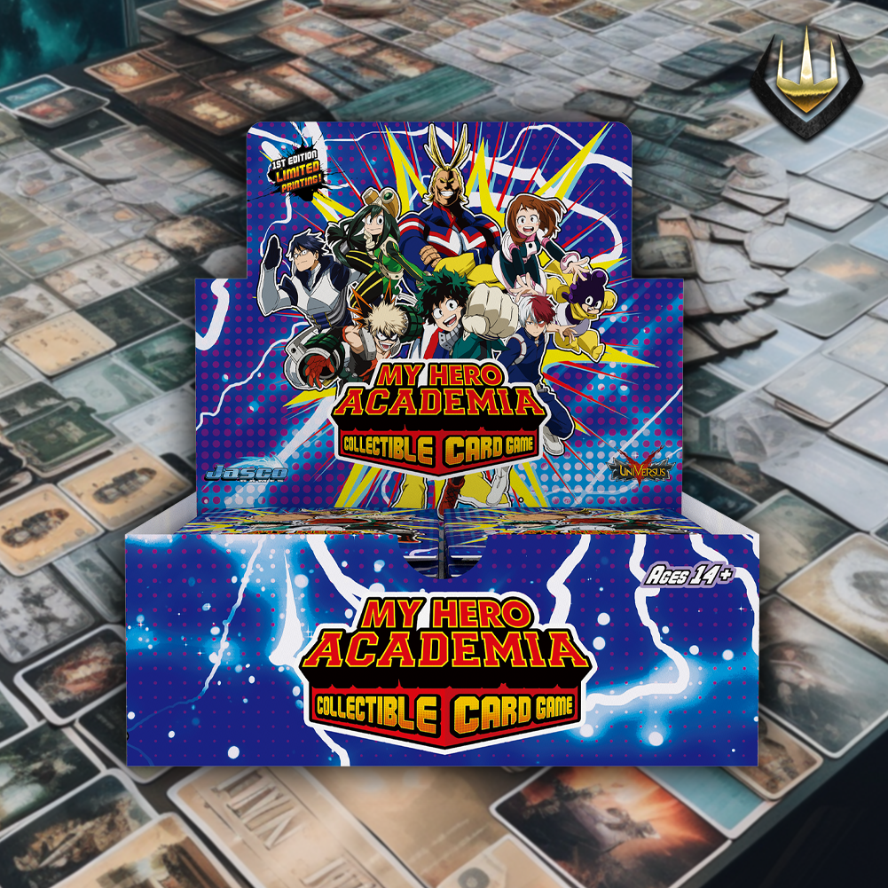 my hero academia booster box 1st edition Collectible Card Game Series 4 Unlimited League of Villains Display | 240-card 24-Pack Booster Display | Ages 14+ | 2 Players | Avg. Playtime 20-30 Mins Midoriya inherits the superpower of the worlds greatest hero My Hero Academia booster collectible