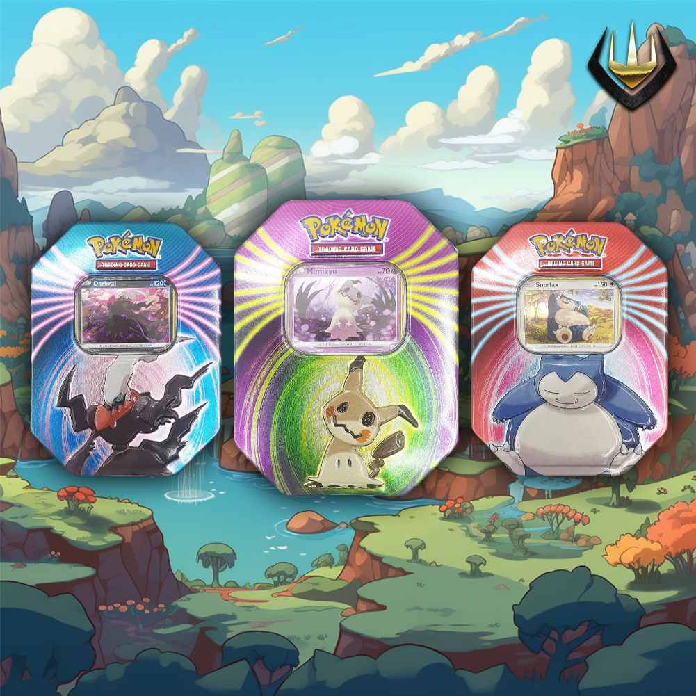 Empty Pokemon Mighty Mysterious Pokemon EMPTY Display Tins [Full Art Set Including P