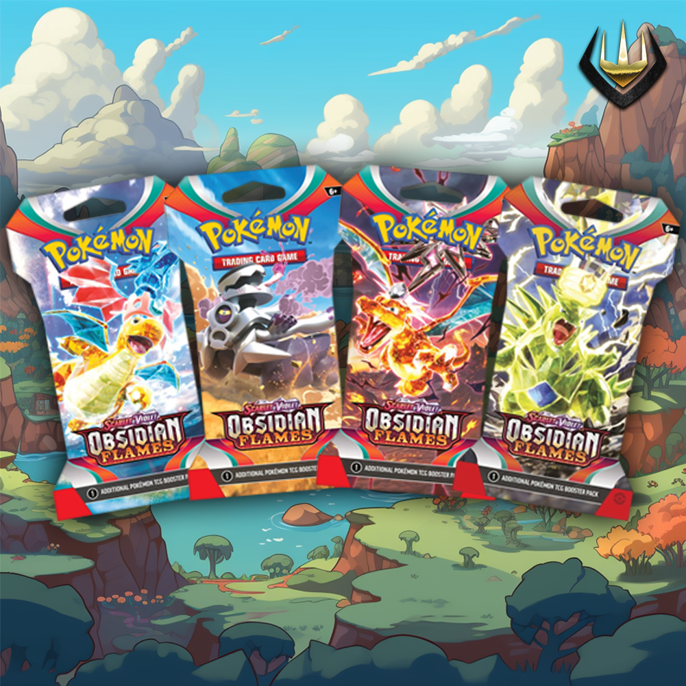 Obsidian Flames Pokemon Sleeved Booster Art Set [4 Sleeved Boosters]
