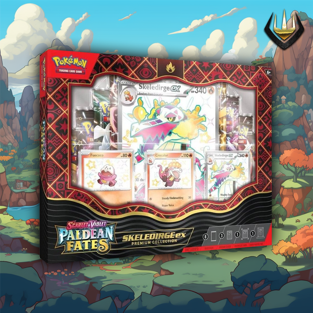 Paldean Fates Pokémon Skeledirge EX Premium Collection Box