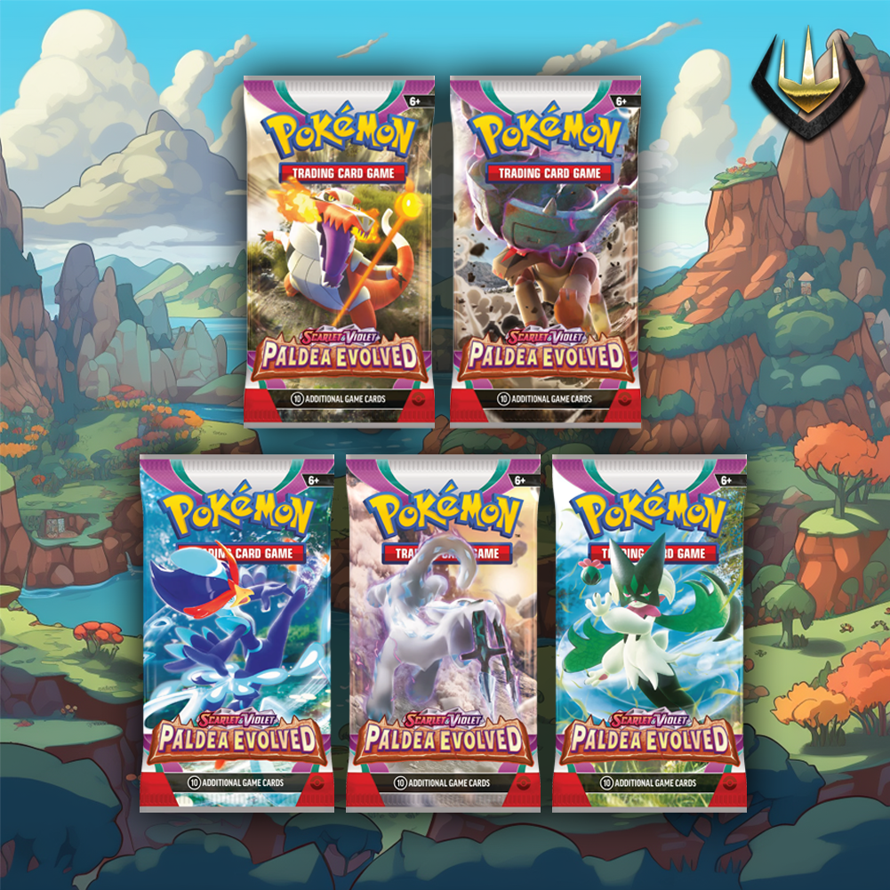 Paldea Evolved Pokémon Booster Pack Art Set [Set Of 5]
