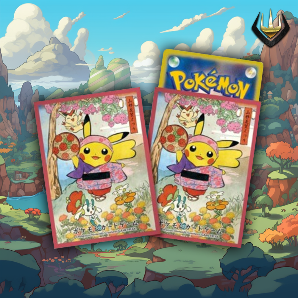 Pikachu Hanagasa Festival Pokemon Center Card Sleeves [64 Sleeves]