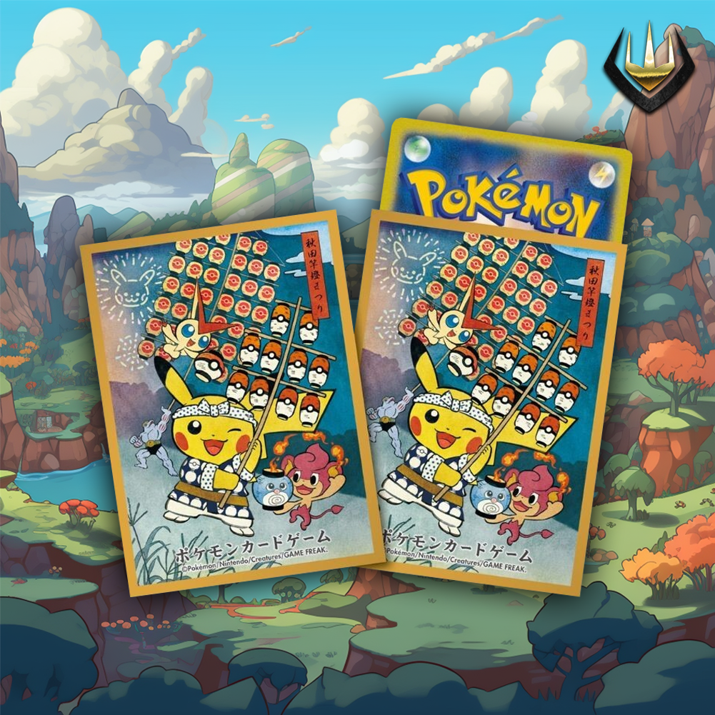 pokemon jumbo card sleeve Jumbo Pokemon Card Sleeves Pokemon Center Japan Exclusive: Flying & Surfing  Pikachu 64 Card Sleeves Lucario Sleeves