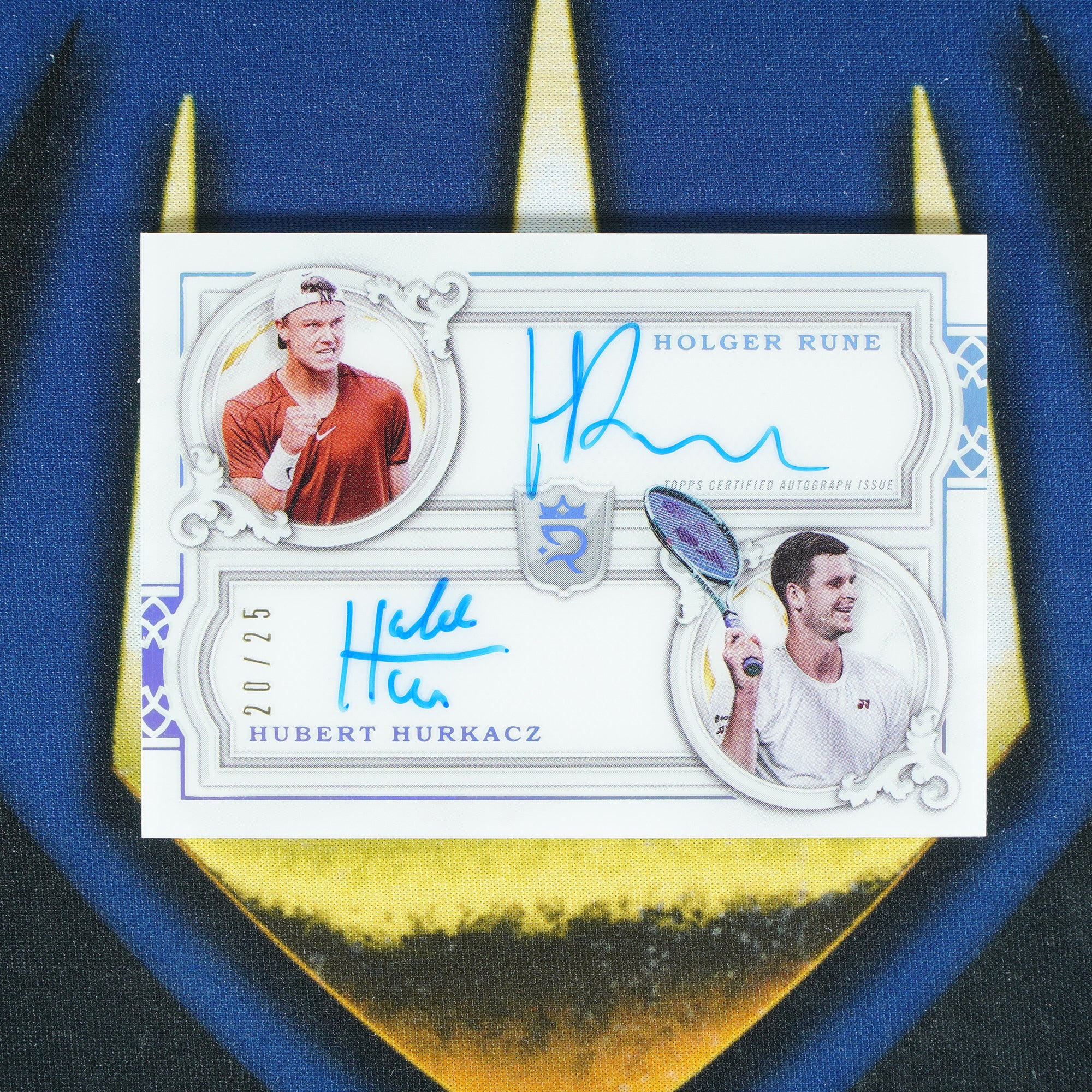 Holger Run Hubert Hurkacz TOPPS ROYALTY TENNIS Dual On Card Autograph 20/25 [Raw]