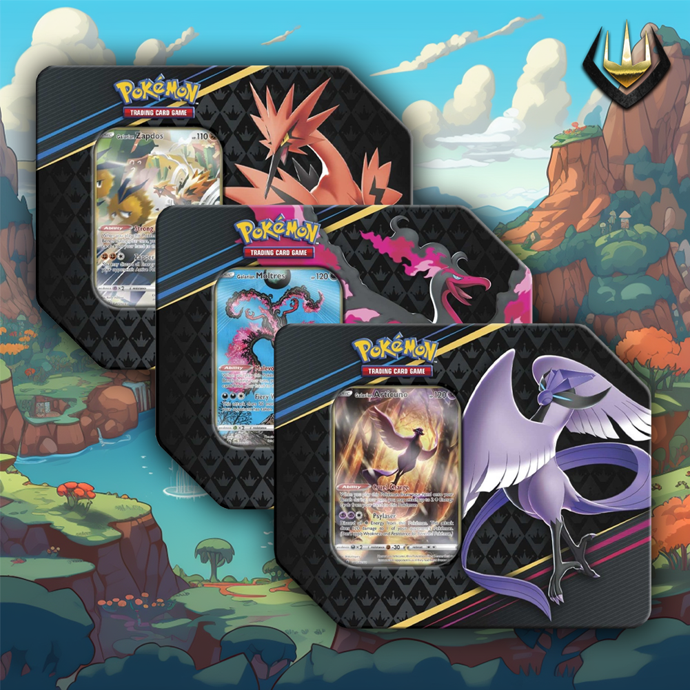 Crown Zenith Pokemon Galarian Display Tin [Zapdos + Moltres + Articuno]