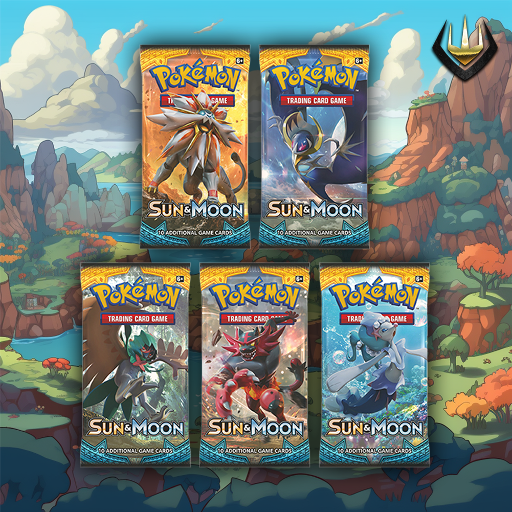 Sun & Moon Pokémon Booster Pack Art Set [Set Of 5]
