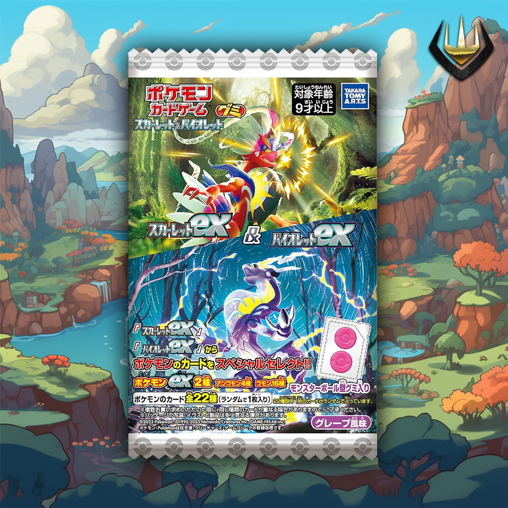 Scarlet EX & Violet EX Pokemon Japanese Gummi Candy Pack (Expired) w/ Promo [Takara Tomy]