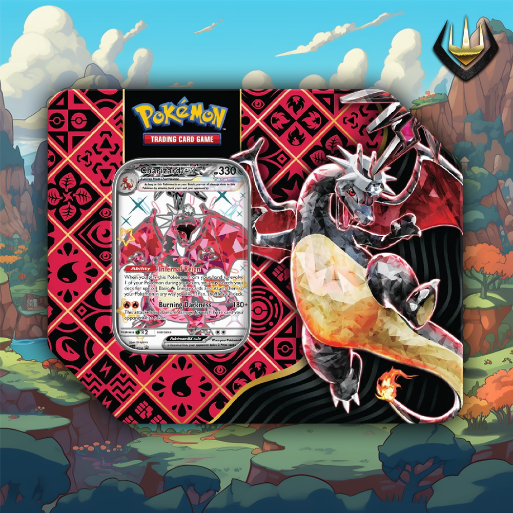 Paldean Fates Pokemon Tin Large [Shiny Charizard Ex]