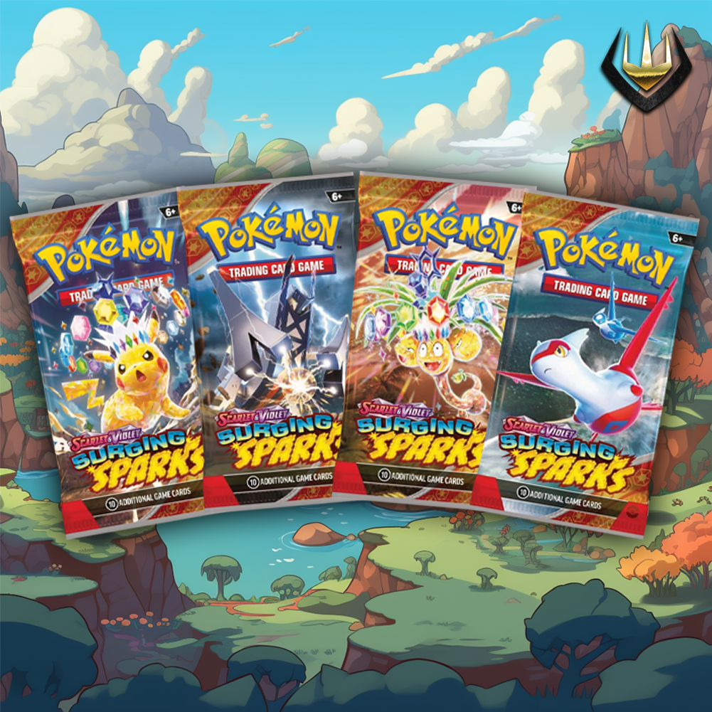 Surging Sparks Pokémon Booster Pack Art Set [Set Of 4]