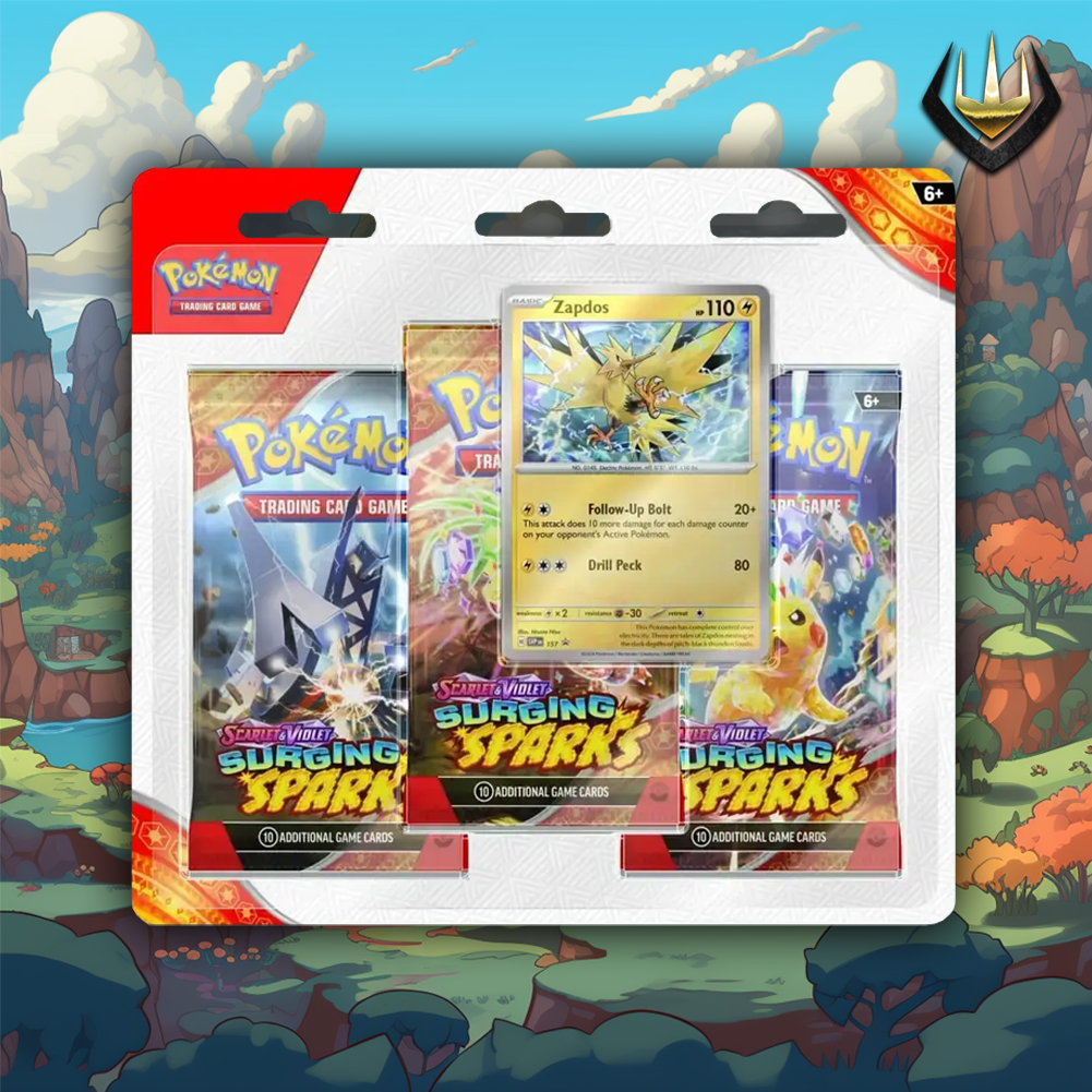 Surging Sparks Pokemon Blister Pack [3 Packs]
