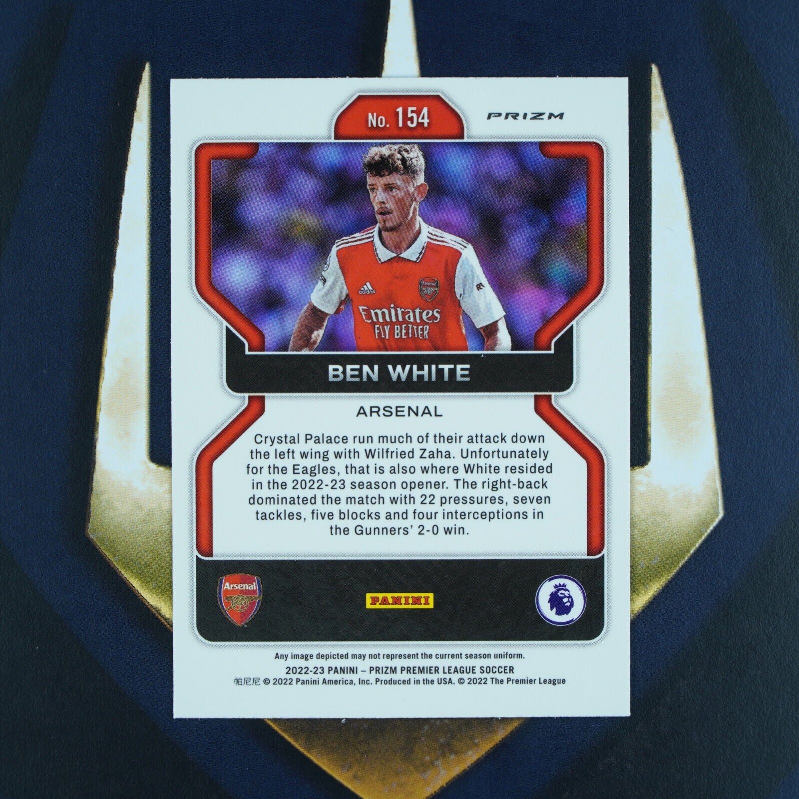 Ben White 2022-23 Panini Prizm EPL Silver Mojo #154 Arsenal