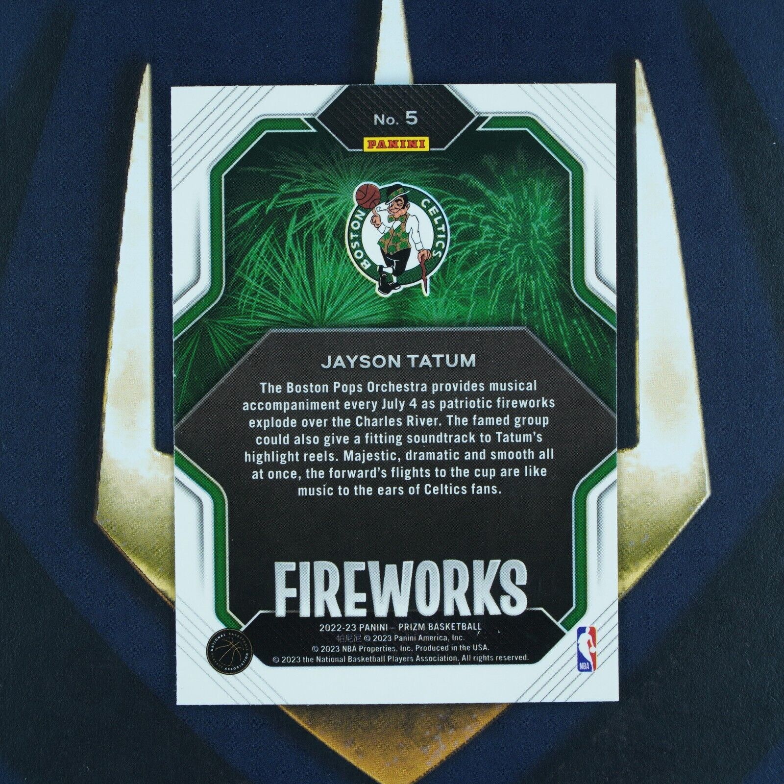 Jayson Tatum 2022-23 Panini Prizm Fireworks #5 Boston Celtics