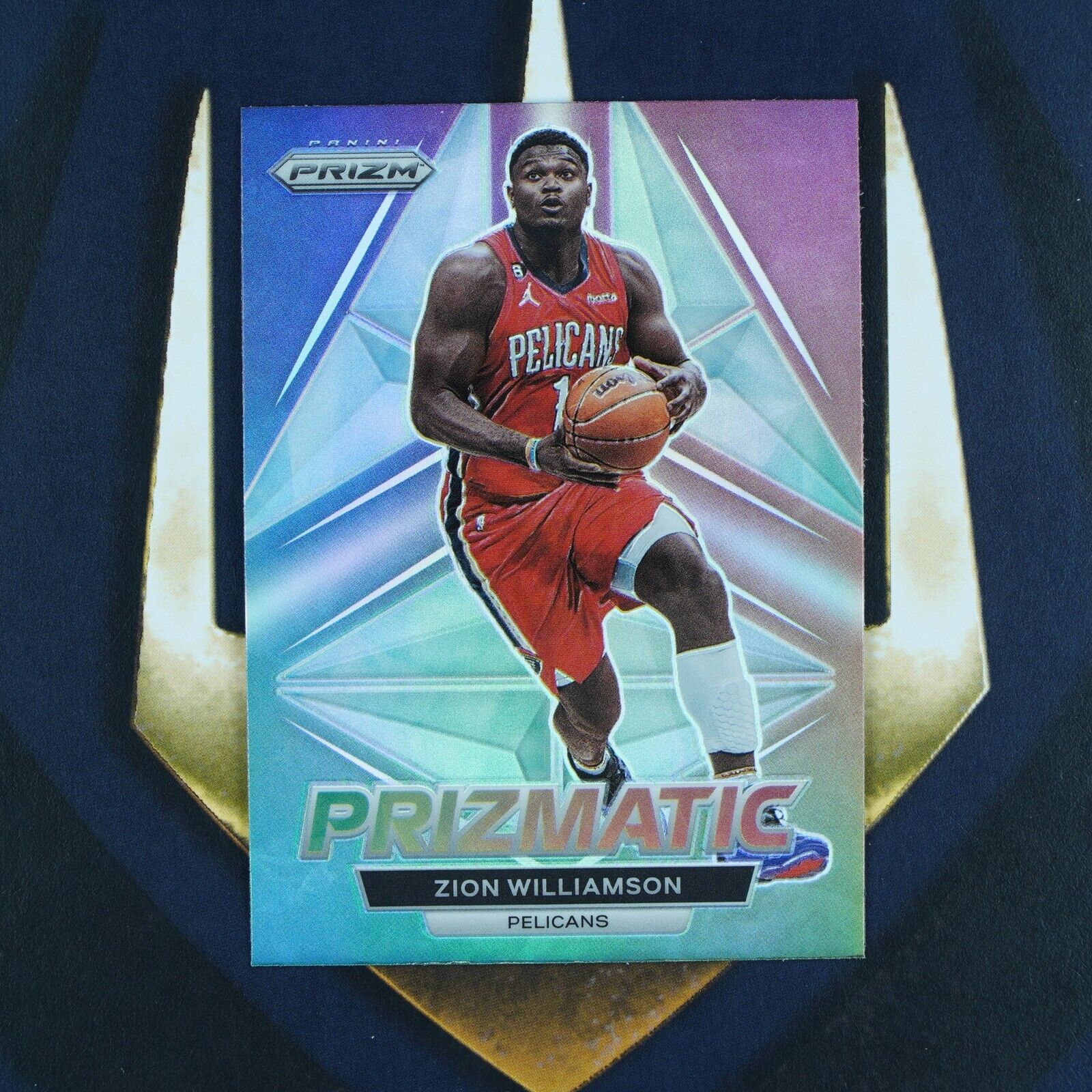 Zion Williamson 2022-23 Panini Prizm Prizmatic Silver #15 New Orleans Pelicans