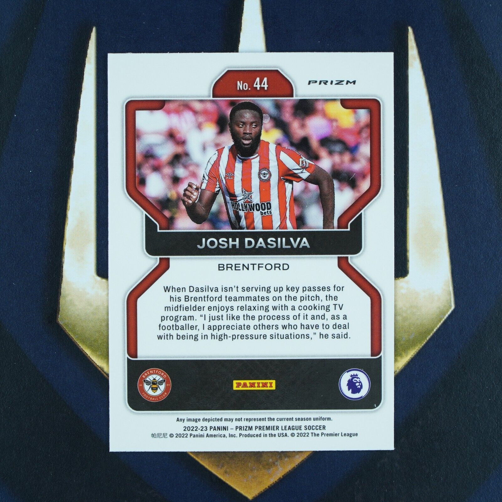 Josh Dasilva 2022-23 Panini Prizm EPL Silver #44 Brentford RC