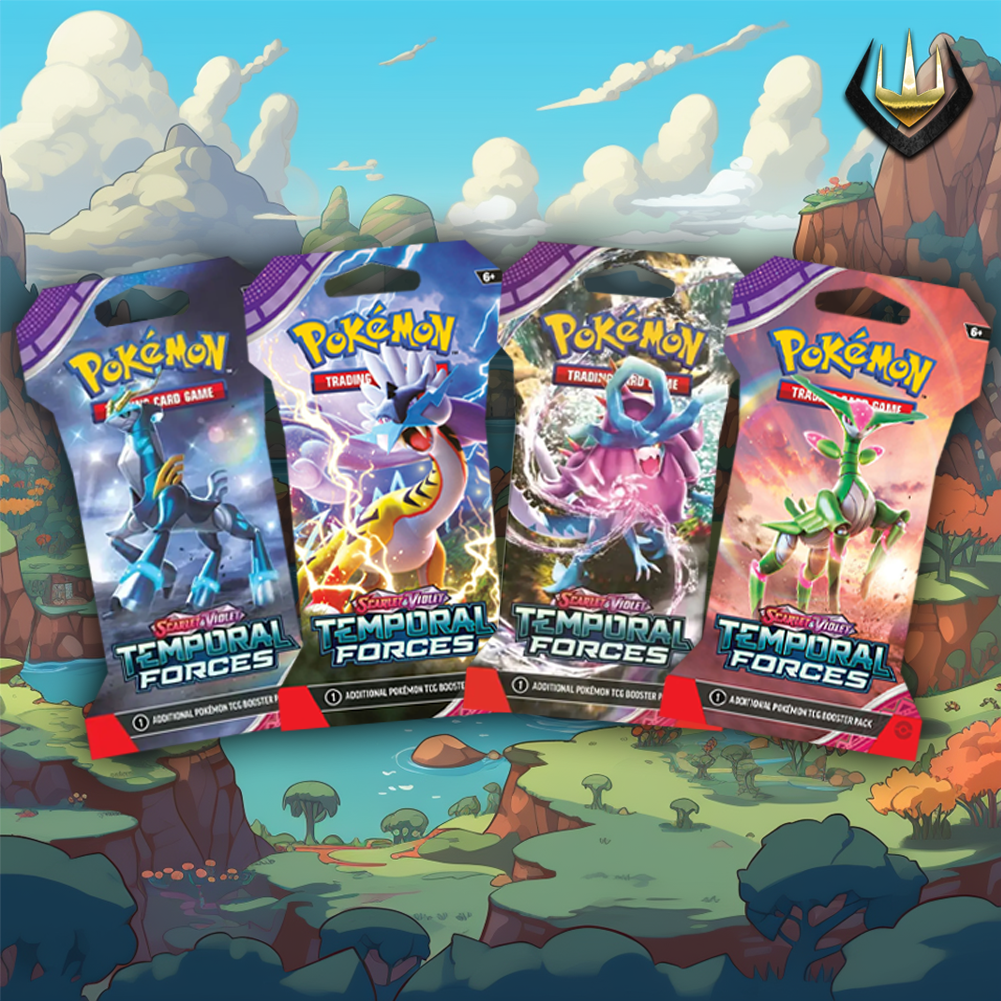Temporal Forces Pokemon Sleeved Booster Art Set [4 Sleeved Boosters]