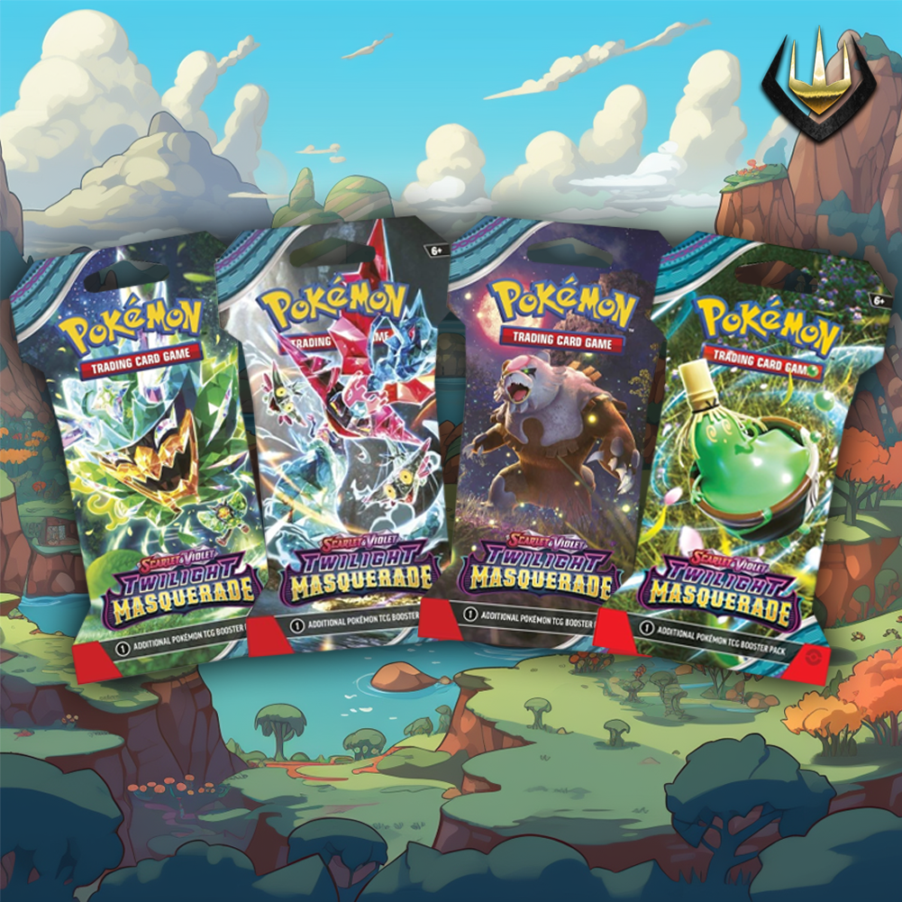 Twilight Masquerade Pokemon Sleeved Booster Art Set [4 Sleeved Boosters]