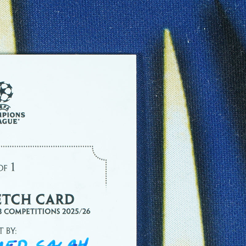 Mohamed Salah 2025-26 TOPPS UCC FLAGSHIP 1/1 One Of One Artist Sketch Card