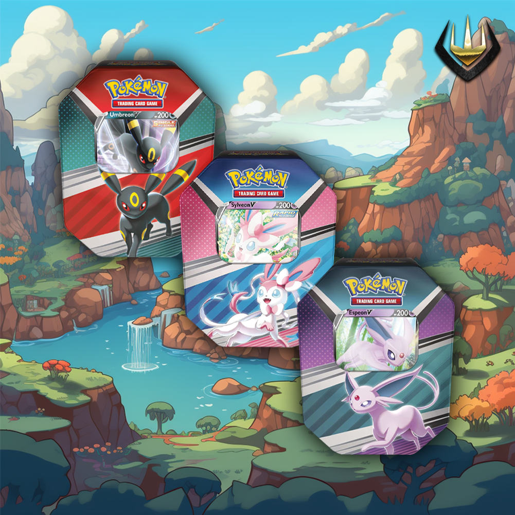 V Heroes Pokemon Display Tin Set of 3 [Umbreon + Espeon + Sylveon V ]