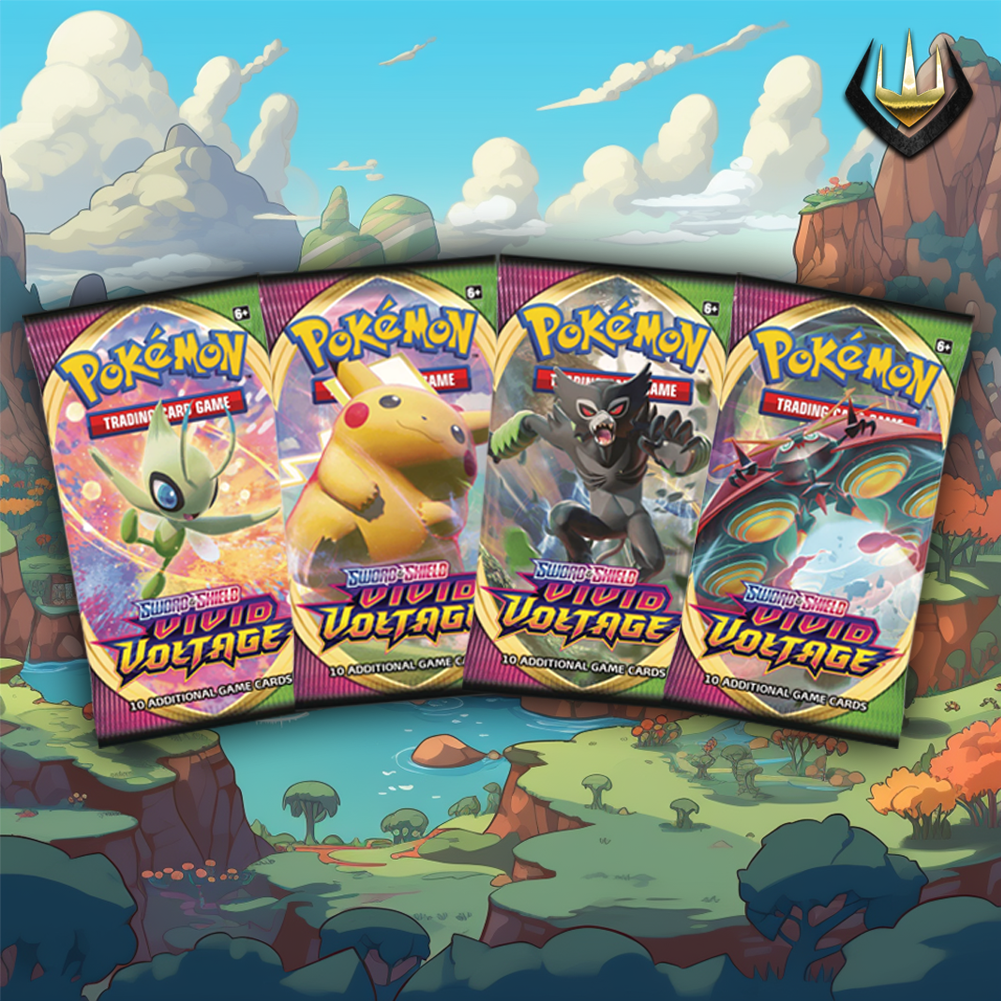 Vivid Voltage Pokémon Booster Pack Art Set [Set Of 4]