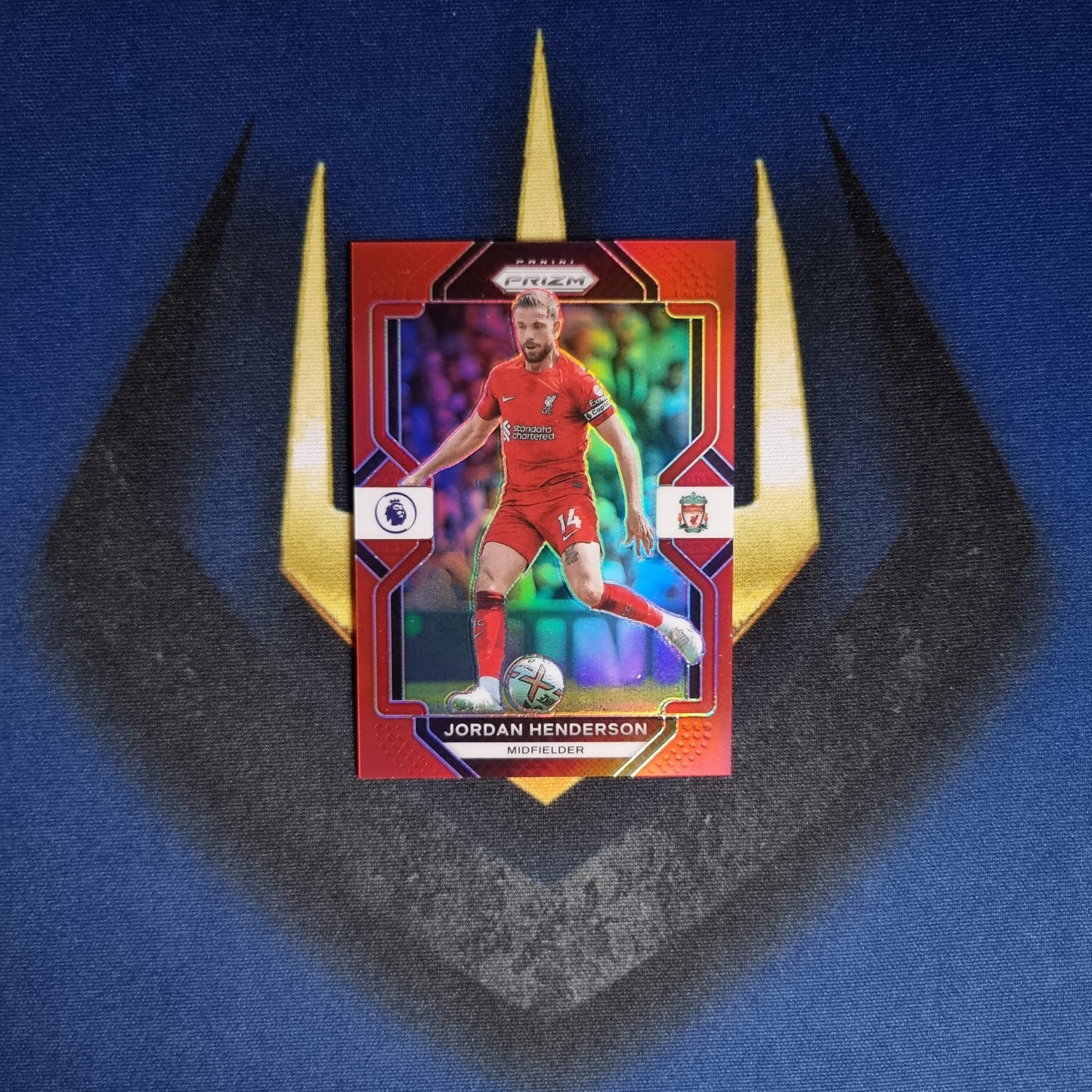 Jordan Henderson 2022-23 Panini Prizm EPL Red 124/149 Liverpool FC