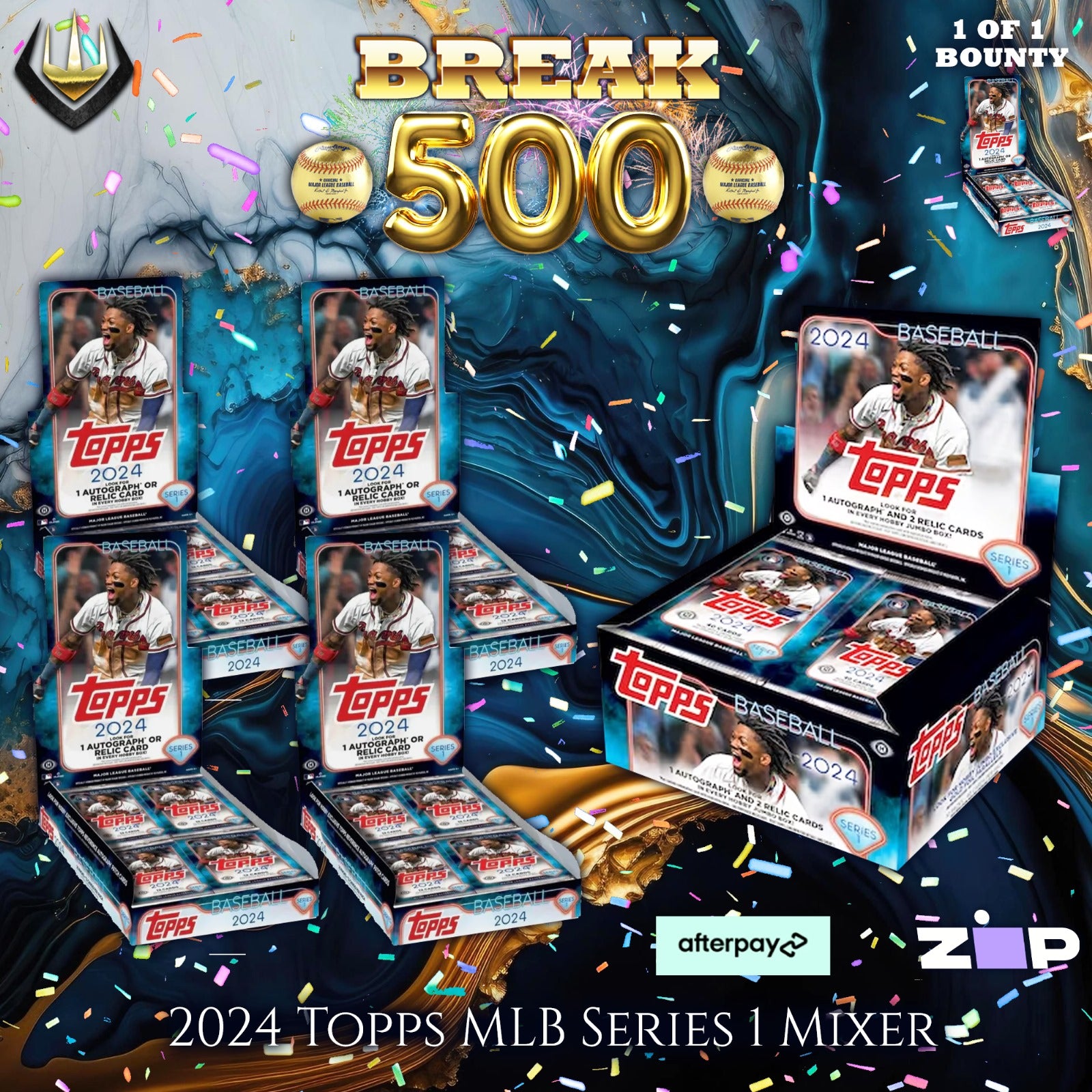 ***#500MLB*** 2024 Topps Series 1 5-Box Mixer [Pick Your Team]