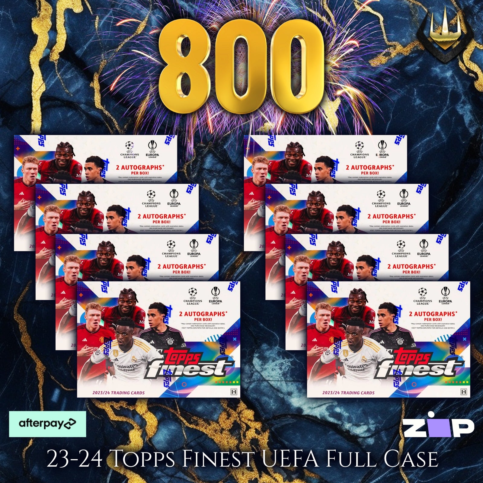 ***#800*** 2023-24 Topps Finest UEFA Club Competitions Hobby x8 (Full Case) [Pick Your Team/Pick Your Player]