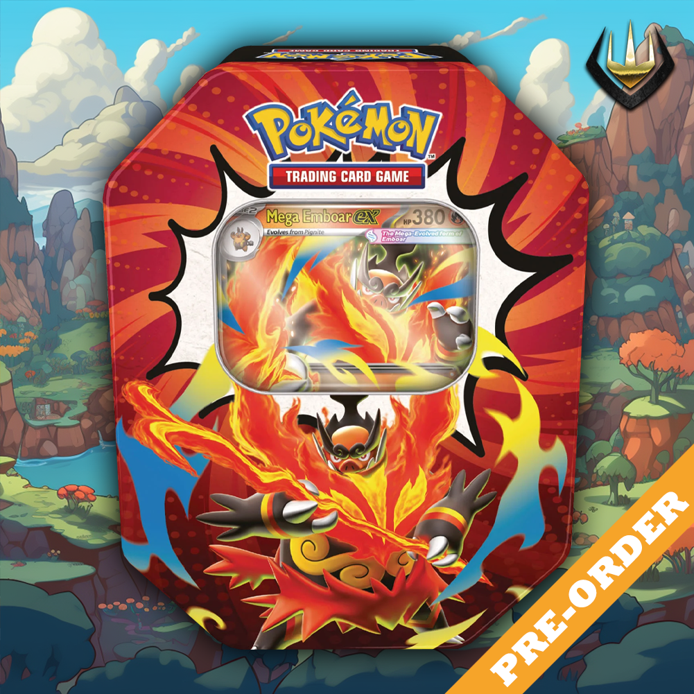 Ascended Heroes Pokemon Collectors Tin [Mega Emboar ex] [Pre-Order 4/9]