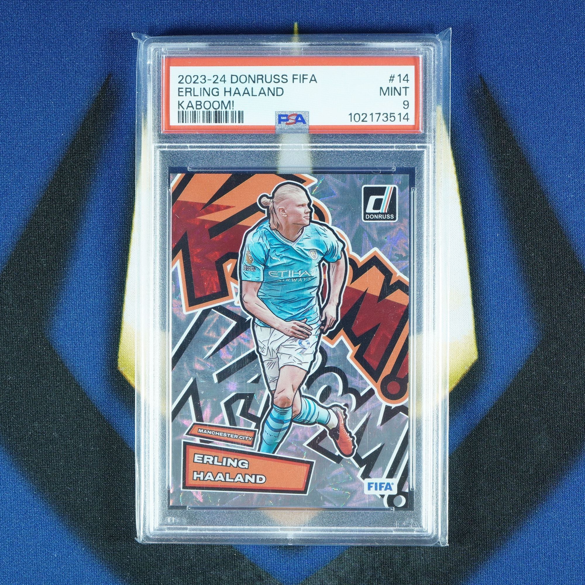 Erling Haaland 2023-24 PANINI DONRUSS Kaboom Manchester City [PSA 9]