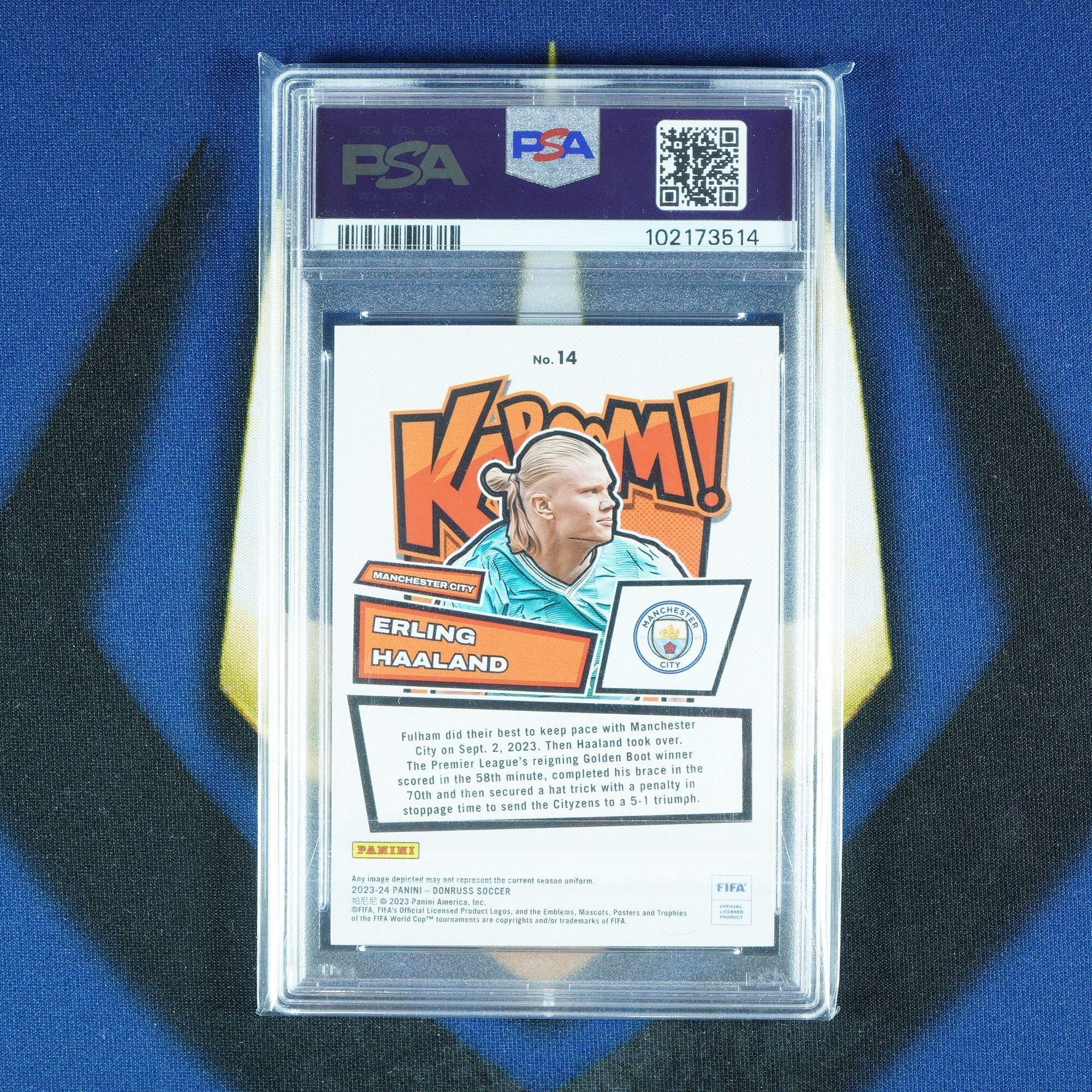 Erling Haaland 2023-24 PANINI DONRUSS Kaboom Manchester City [PSA 9]