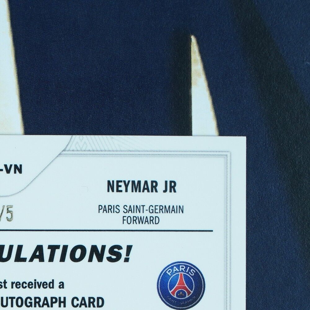 Vini Jr. Neymar Jr 2022-23 Topps Chrome Dual Auto Red /5 Real Madrid PSG